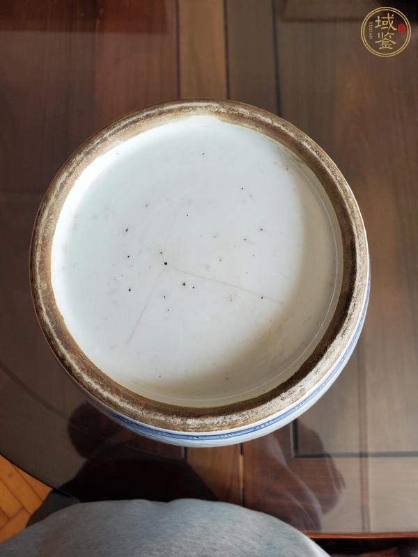 古玩陶瓷青花三星高照圖撇口瓶真品鑒賞圖