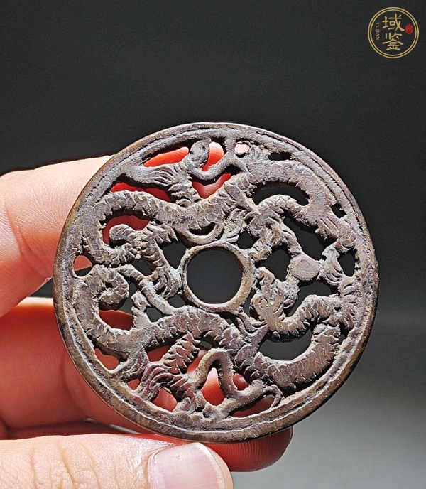 古玩鏤空雙龍花錢(qián)真品鑒賞圖