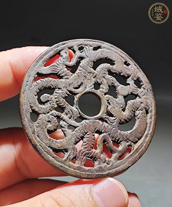 古玩錢幣鏤空雙龍花錢真品鑒賞圖