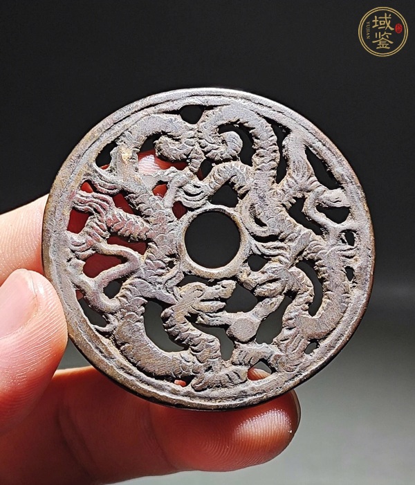 古玩錢幣鏤空雙龍花錢真品鑒賞圖