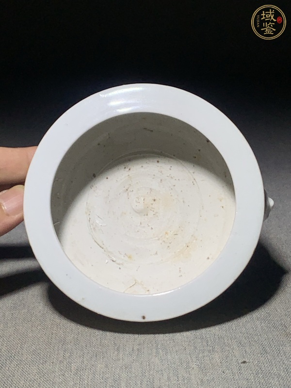 古玩陶瓷白釉獸耳香爐真品鑒賞圖