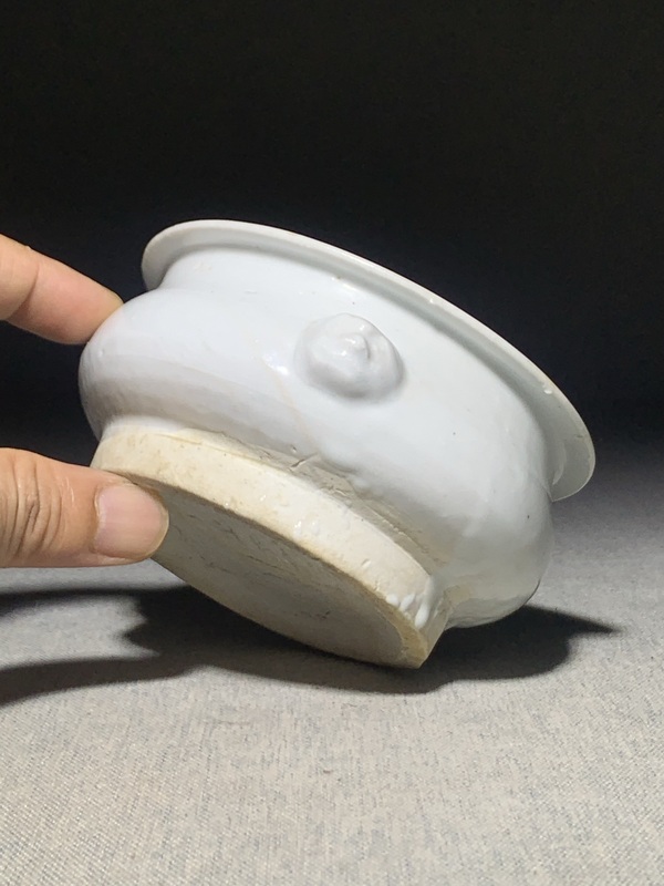 古玩陶瓷（德化窯）白釉獸耳香爐拍賣，當(dāng)前價格0元