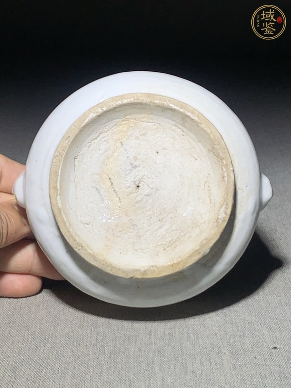 古玩陶瓷白釉獸耳香爐真品鑒賞圖