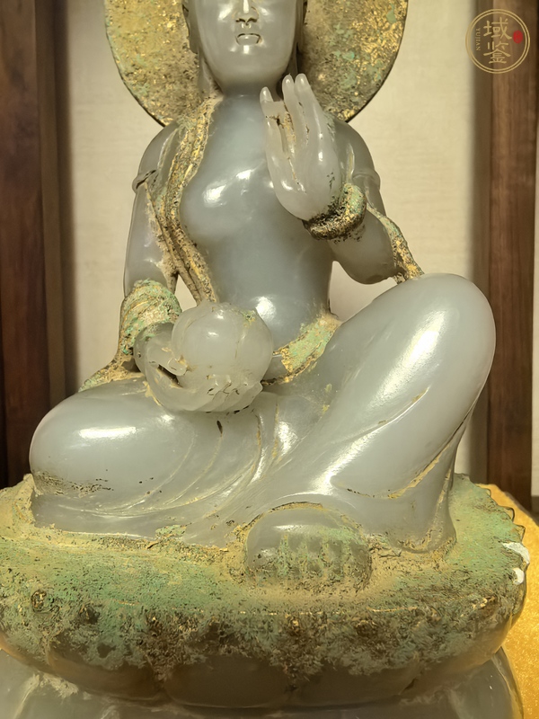 古玩玉器仿玉觀音真品鑒賞圖