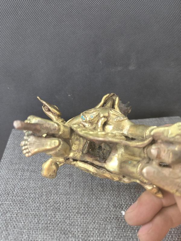 古玩銅器鎦金銅佛造像拍賣，當前價格3200元