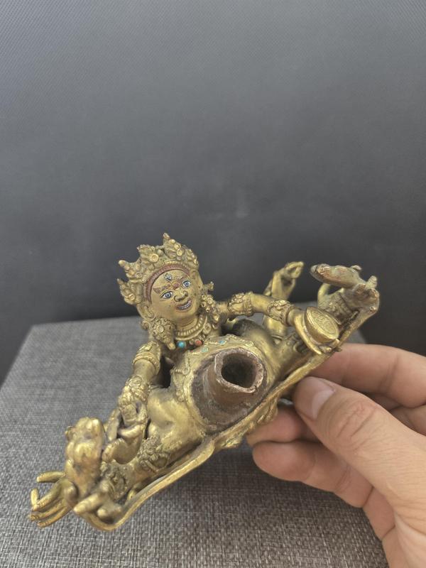 古玩銅器鎦金銅佛造像拍賣，當前價格3200元