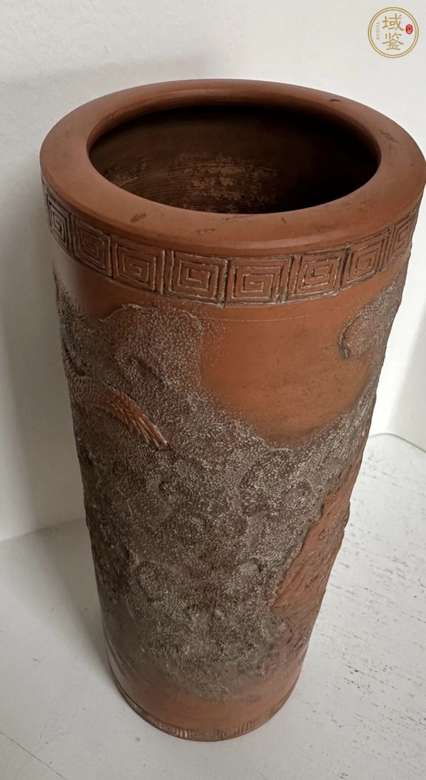 古玩雜項(xiàng)紫砂帽筒真品鑒賞圖