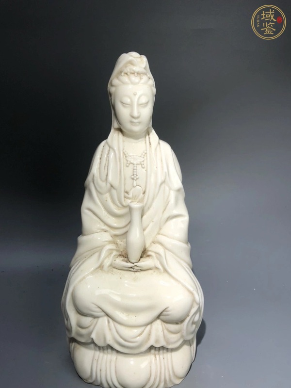 古玩白釉觀音瓷塑真品鑒賞圖