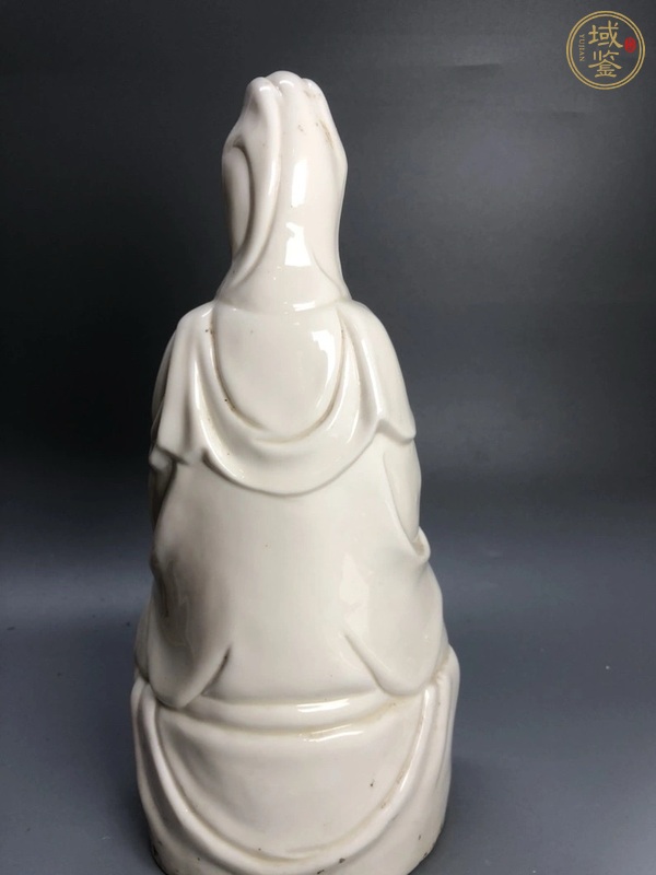古玩陶瓷白釉觀音瓷塑真品鑒賞圖