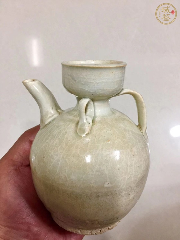古玩陶瓷青白釉盤口執壺真品鑒賞圖