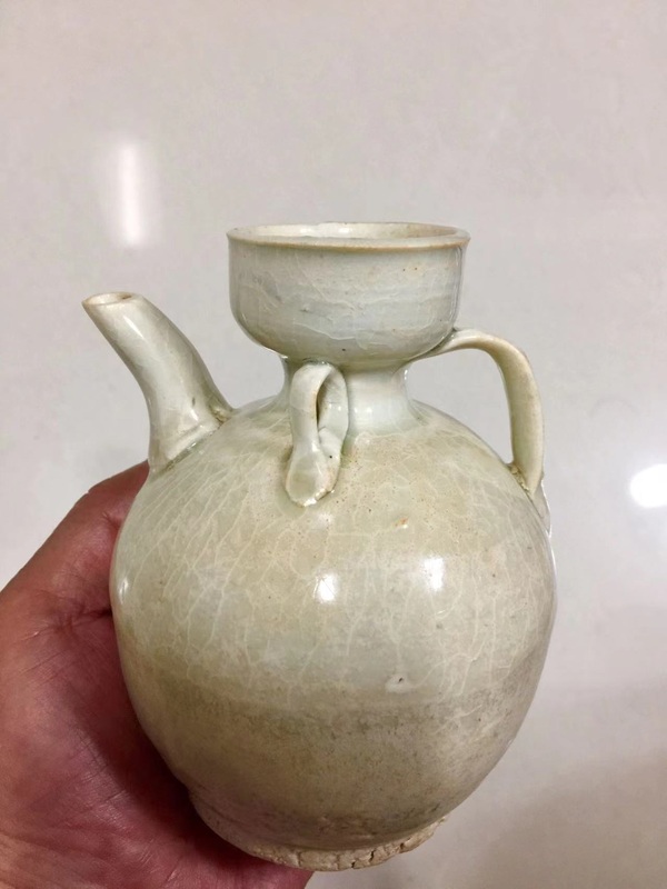 古玩陶瓷青白釉盤口執壺拍賣,當前價格5888元