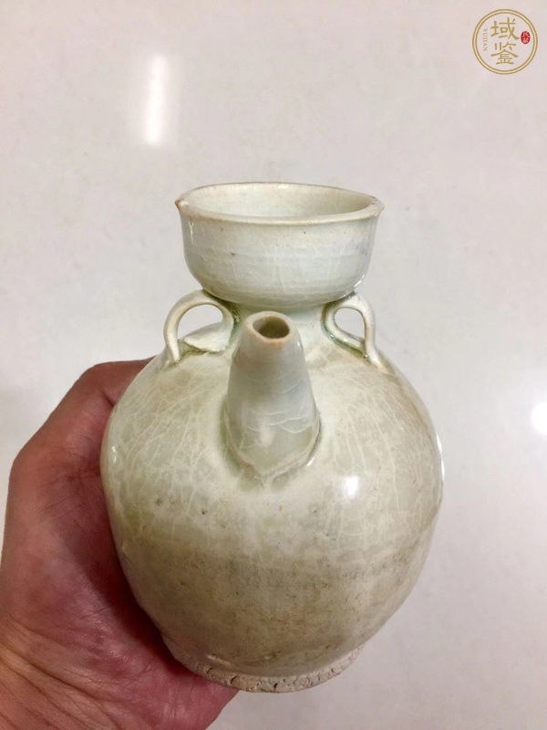 古玩陶瓷青白釉盤口執壺真品鑒賞圖