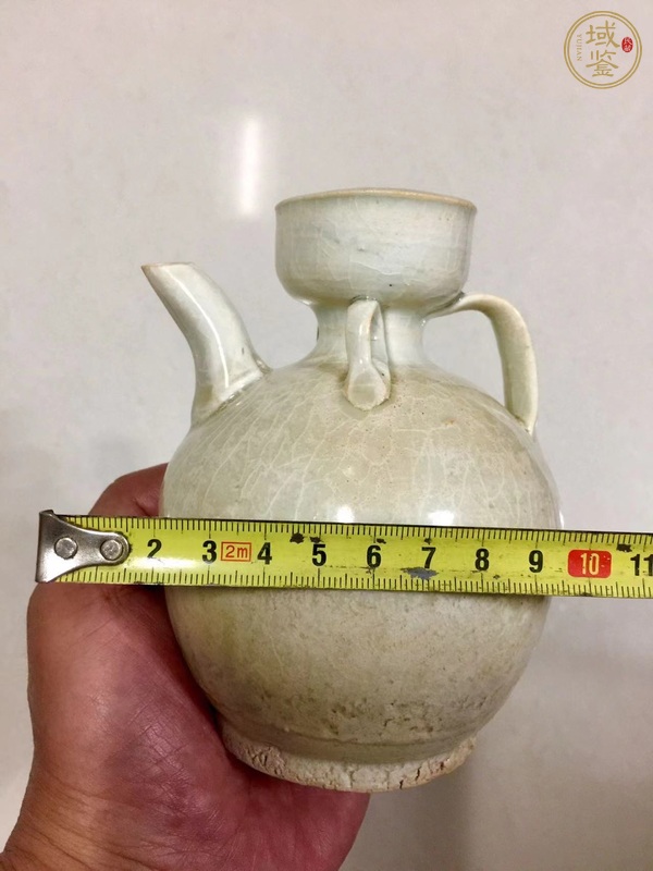 古玩陶瓷青白釉盤口執壺真品鑒賞圖