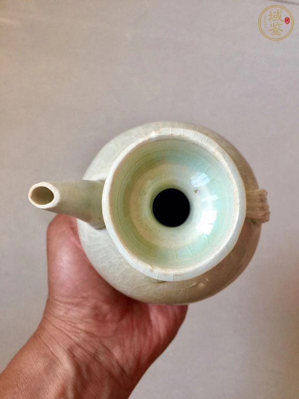 古玩陶瓷青白釉盤口執壺真品鑒賞圖