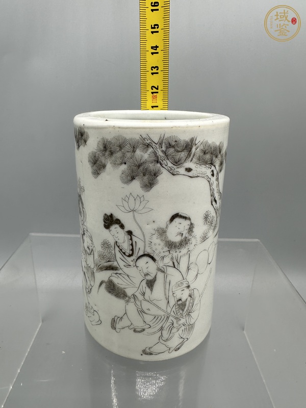 古玩陶瓷八仙圖筆筒真品鑒賞圖