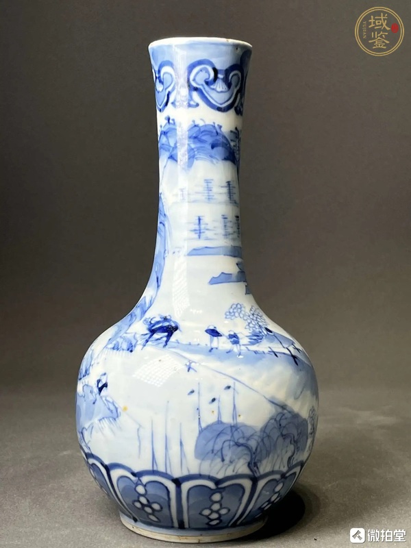 古玩陶瓷青花長頸瓶真品鑒賞圖