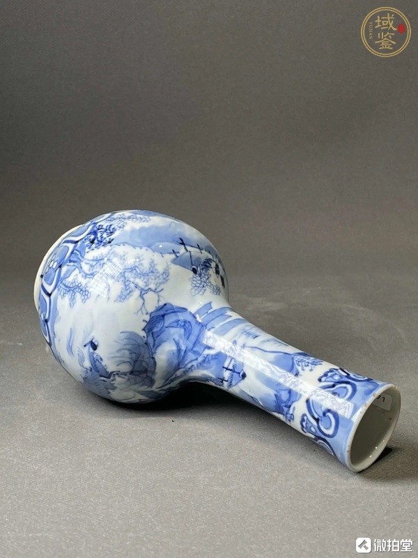 古玩陶瓷青花長頸瓶真品鑒賞圖