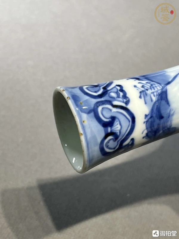 古玩陶瓷青花長頸瓶真品鑒賞圖