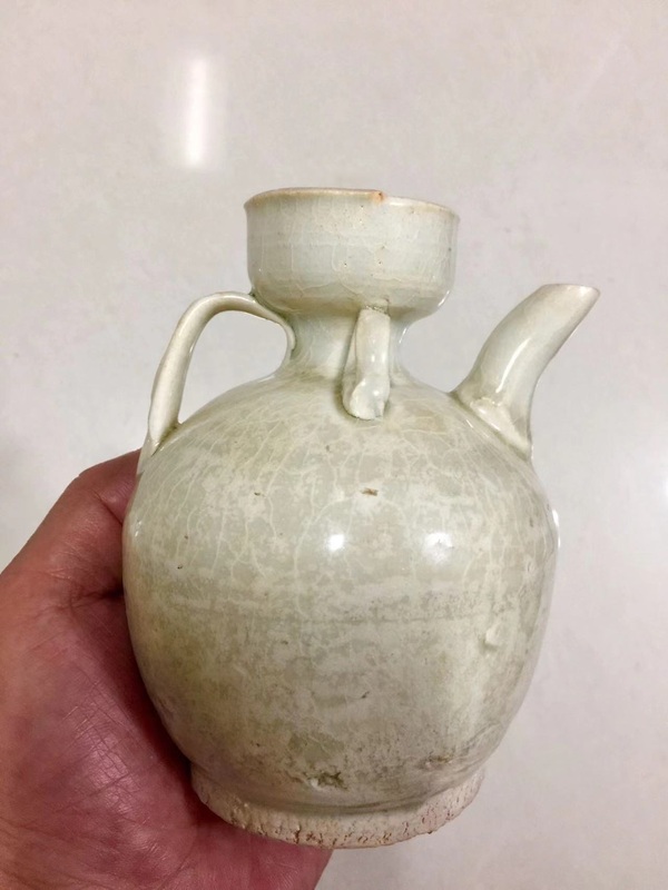 古玩陶瓷青白釉盤口執壺拍賣，當前價格5888元