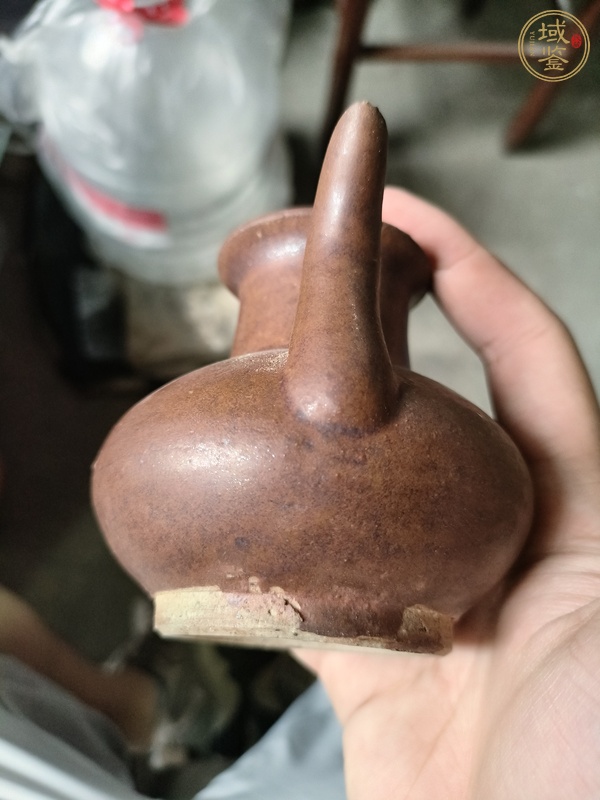 古玩陶瓷清代地方窯口紫金釉執(zhí)壺真品鑒賞圖