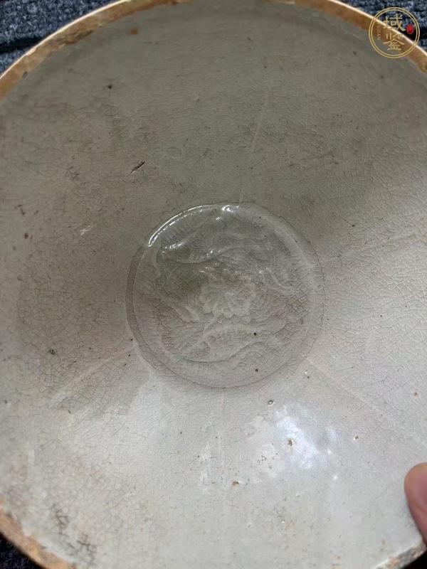 古玩雙魚紋影青印花碗真品鑒賞圖