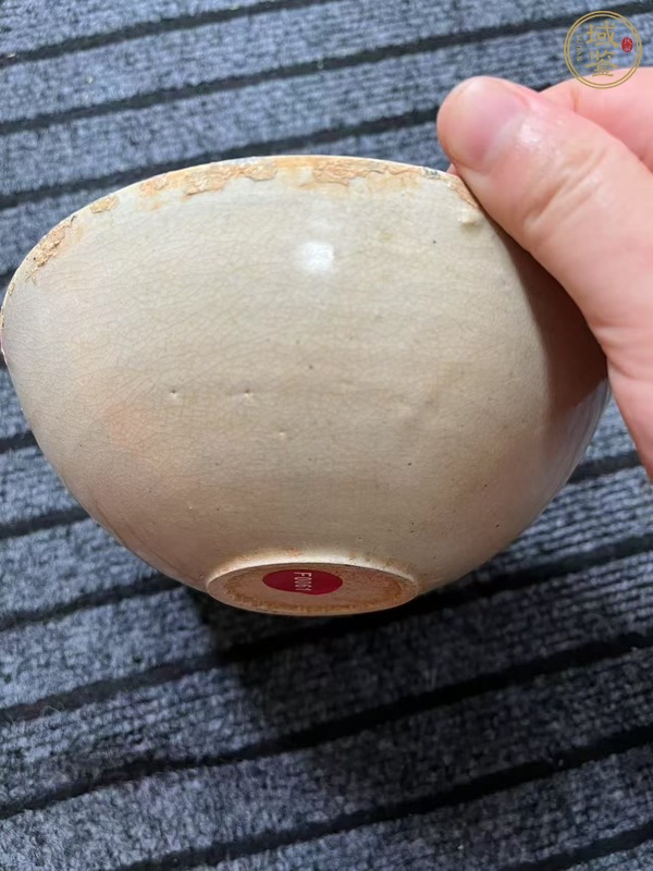 古玩陶瓷雙魚紋影青印花碗真品鑒賞圖