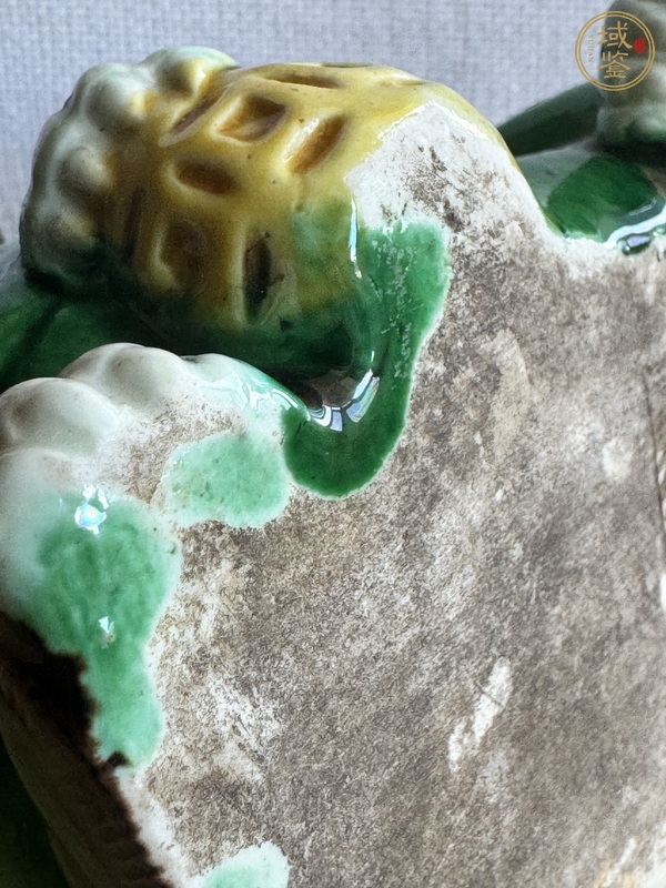 古玩陶瓷三彩獅子真品鑒賞圖
