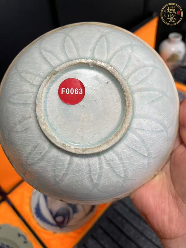 古玩陶瓷湖田窯蓮瓣紋碗真品鑒賞圖