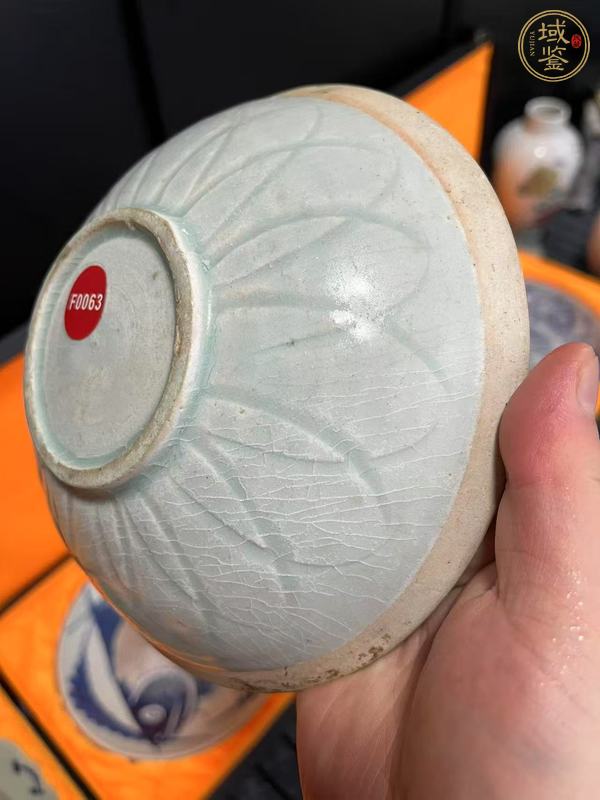 古玩陶瓷湖田窯蓮瓣紋碗真品鑒賞圖