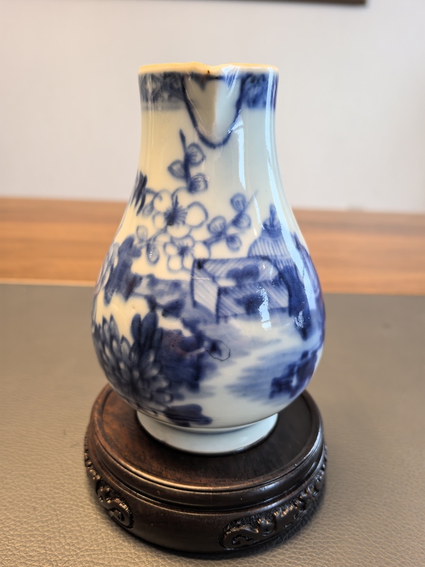 古玩陶瓷康熙青花花卉紋公道壺拍賣,當前價格2380元