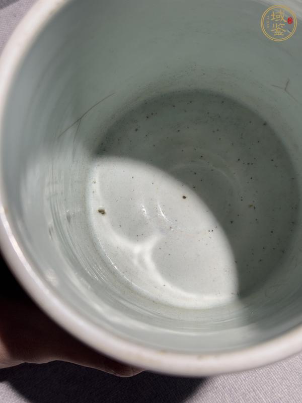古玩陶瓷五彩魚趣圖筆筒真品鑒賞圖