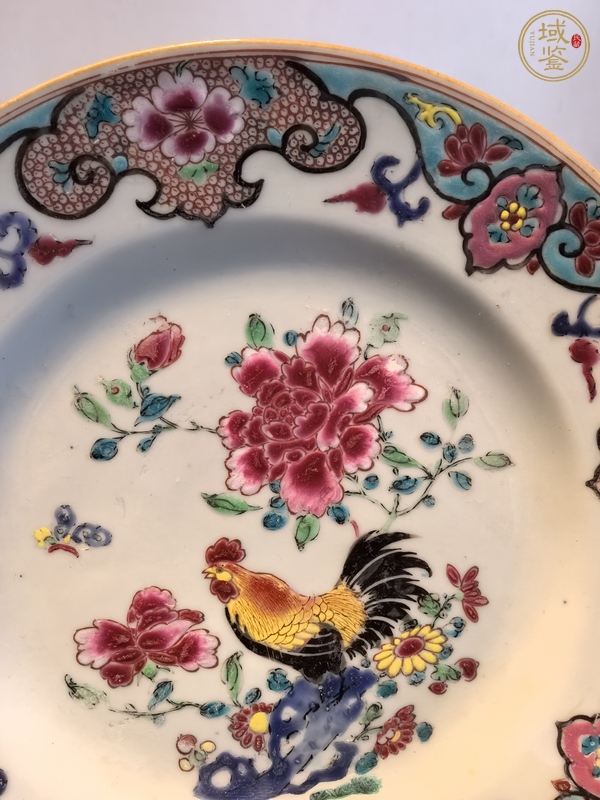 古玩陶瓷乾隆粉彩大吉圖盤真品鑒賞圖