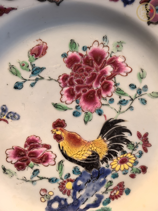 古玩陶瓷乾隆粉彩大吉圖盤真品鑒賞圖