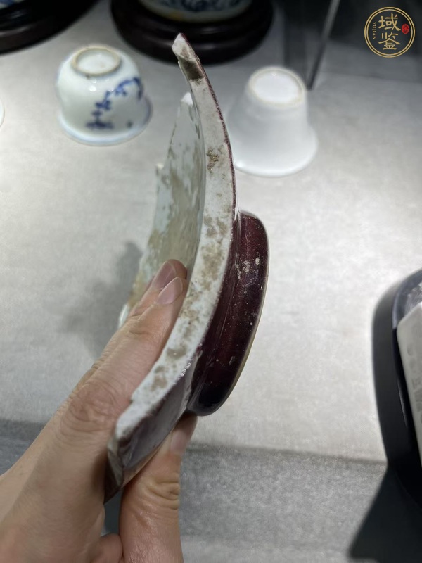 古玩陶瓷霽紅釉標本真品鑒賞圖