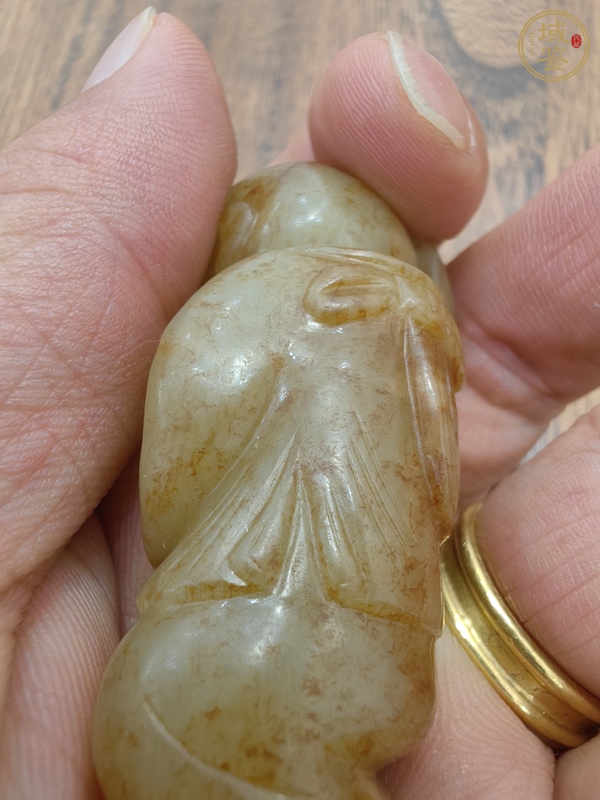 古玩和田玉童子真品鑒賞圖