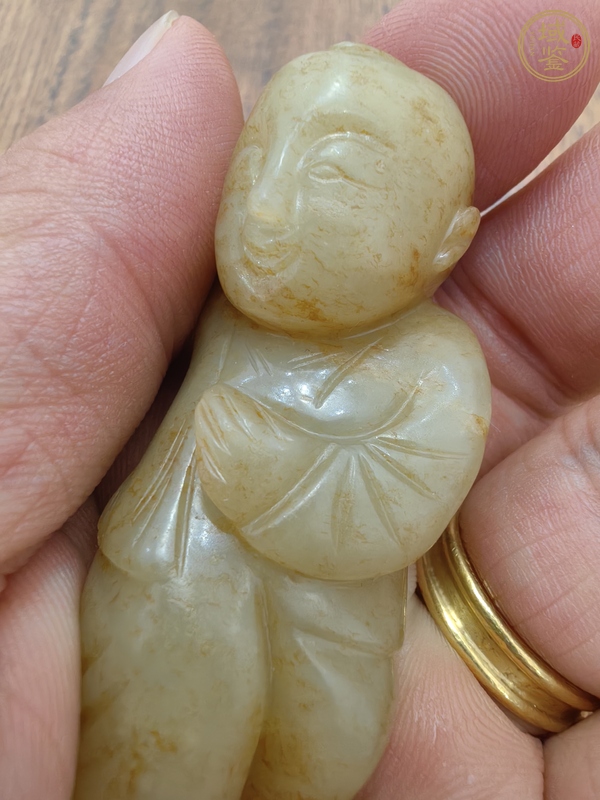古玩玉器和田玉童子真品鑒賞圖