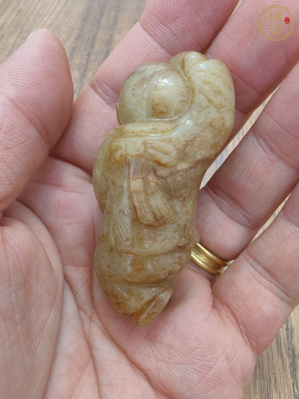 古玩玉器和田玉童子真品鑒賞圖