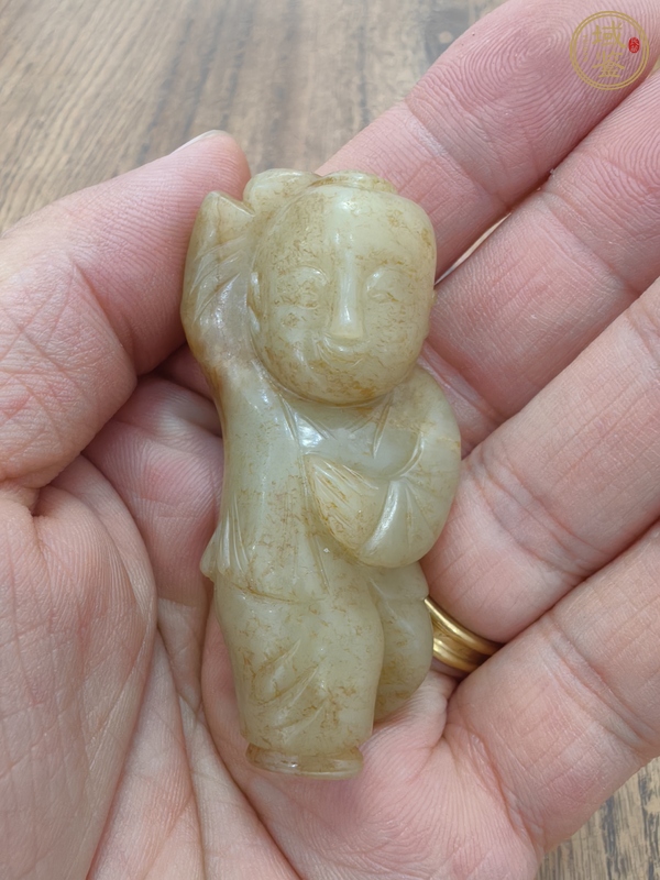 古玩玉器和田玉童子真品鑒賞圖