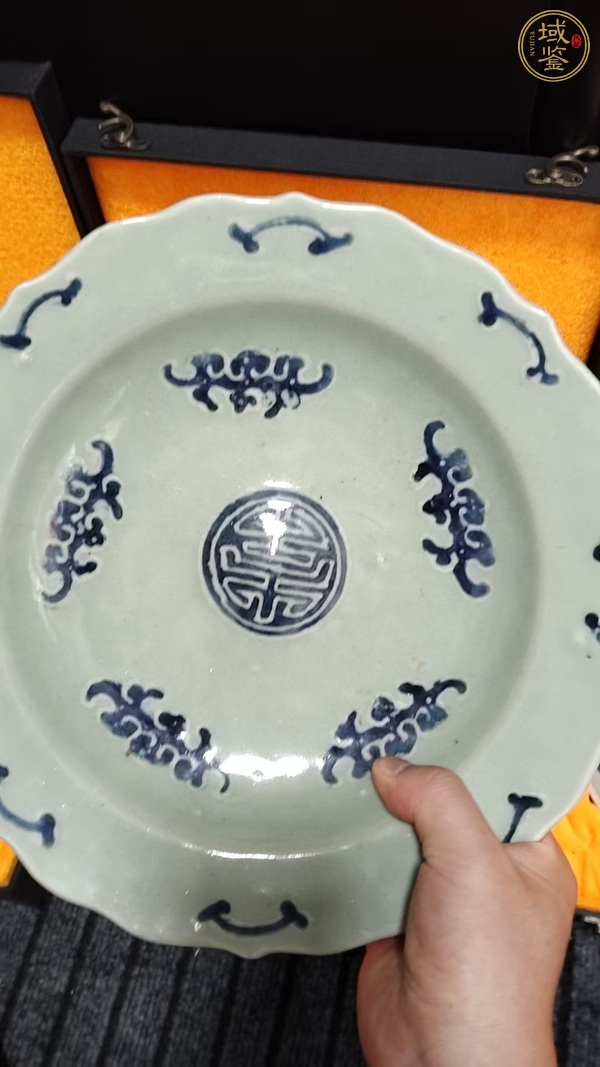 古玩陶瓷五福同壽盤真品鑒賞圖