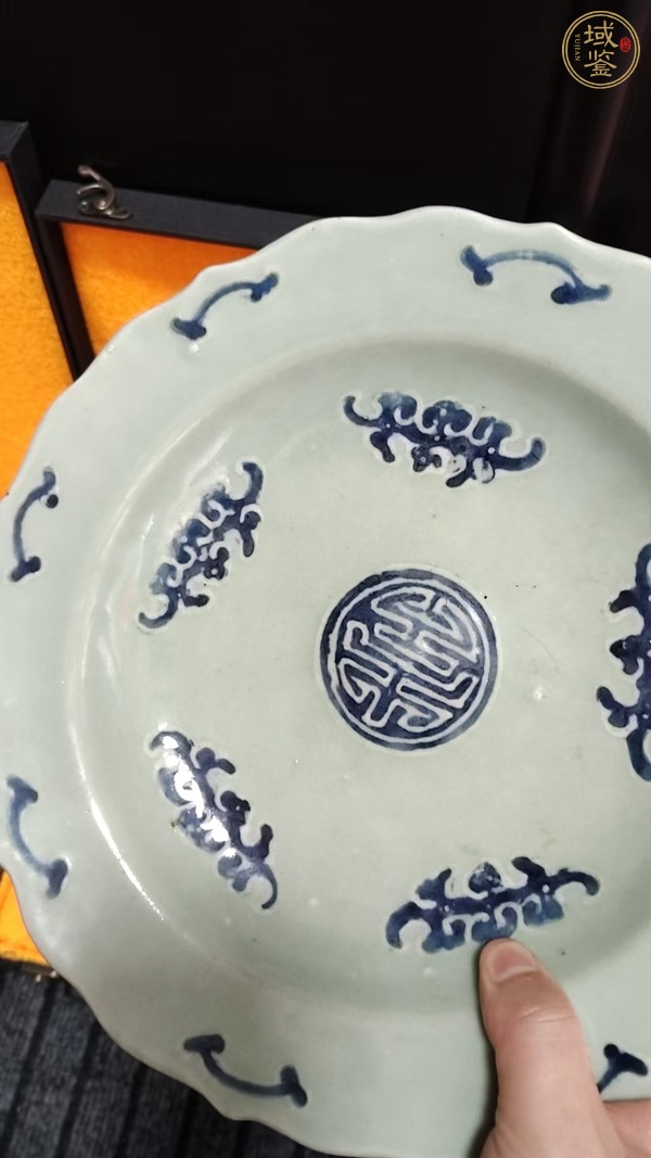 古玩陶瓷五福同壽盤真品鑒賞圖