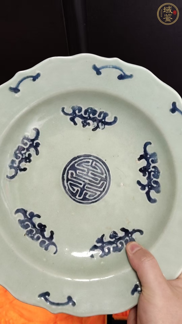 古玩陶瓷五福同壽盤真品鑒賞圖