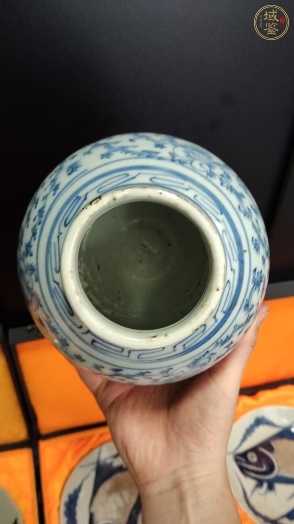 古玩陶瓷青花纏枝花卉紋罐真品鑒賞圖