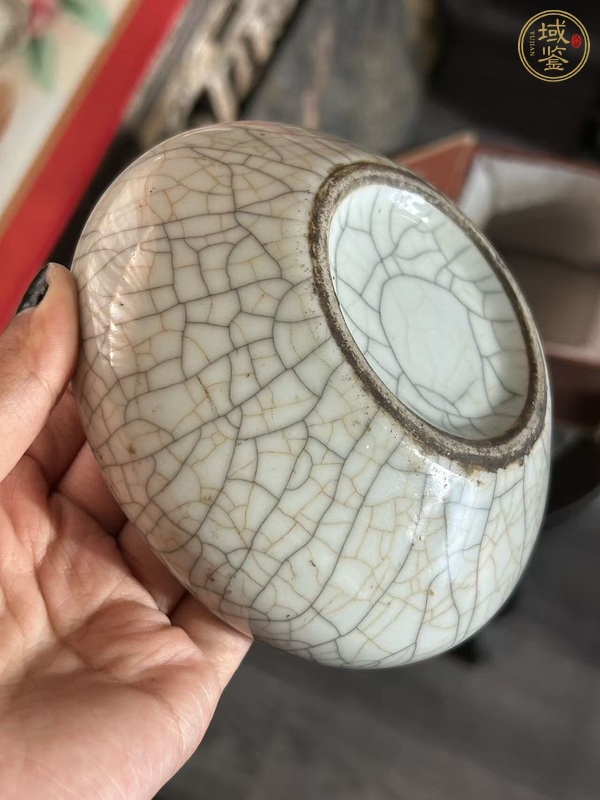 古玩陶瓷仿官釉水洗真品鑒賞圖
