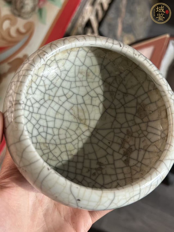 古玩陶瓷仿官釉水洗真品鑒賞圖