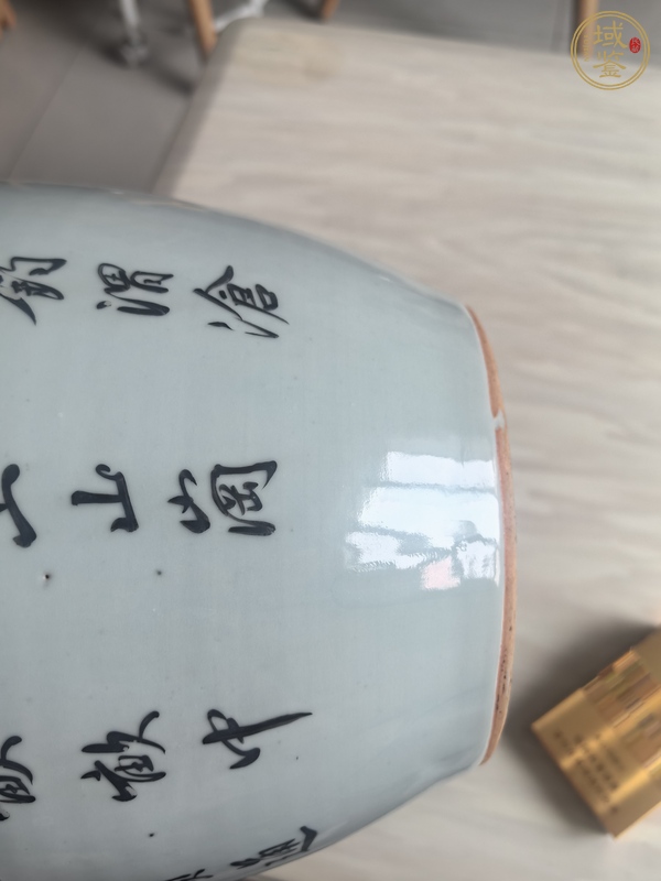 古玩陶瓷樵漁耕讀冬瓜罐真品鑒賞圖
