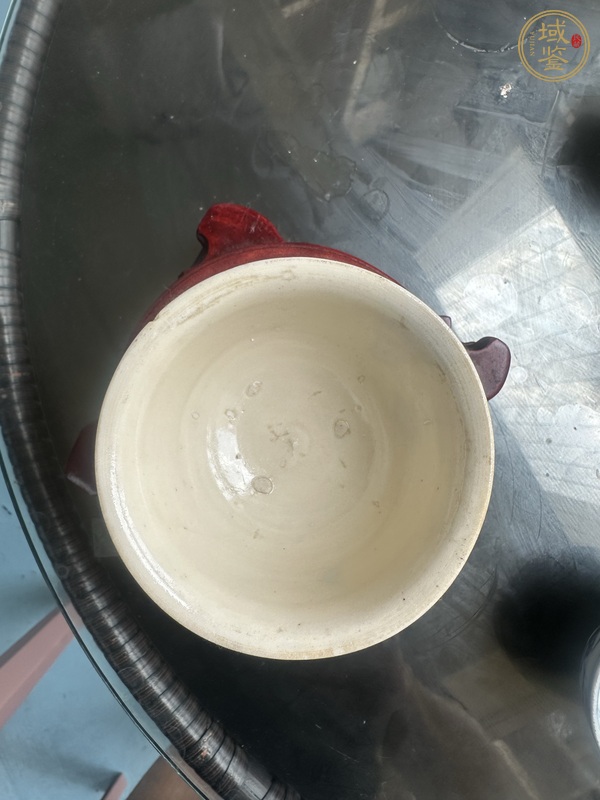 古玩陶瓷晚明白釉茶圓真品鑒賞圖