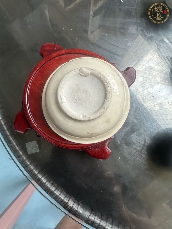 古玩陶瓷晚明白釉茶圓真品鑒賞圖