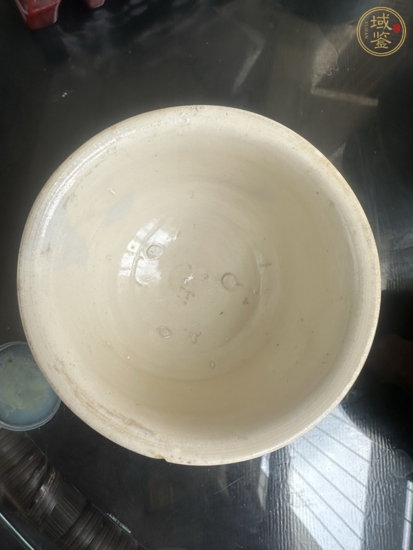 古玩陶瓷晚明白釉茶圓真品鑒賞圖