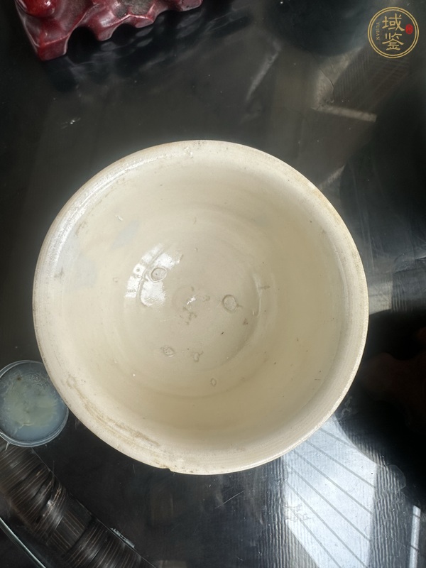 古玩陶瓷晚明白釉茶圓真品鑒賞圖