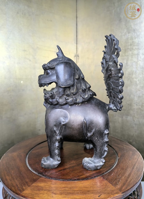 古玩雜項銅獅薰真品鑒賞圖
